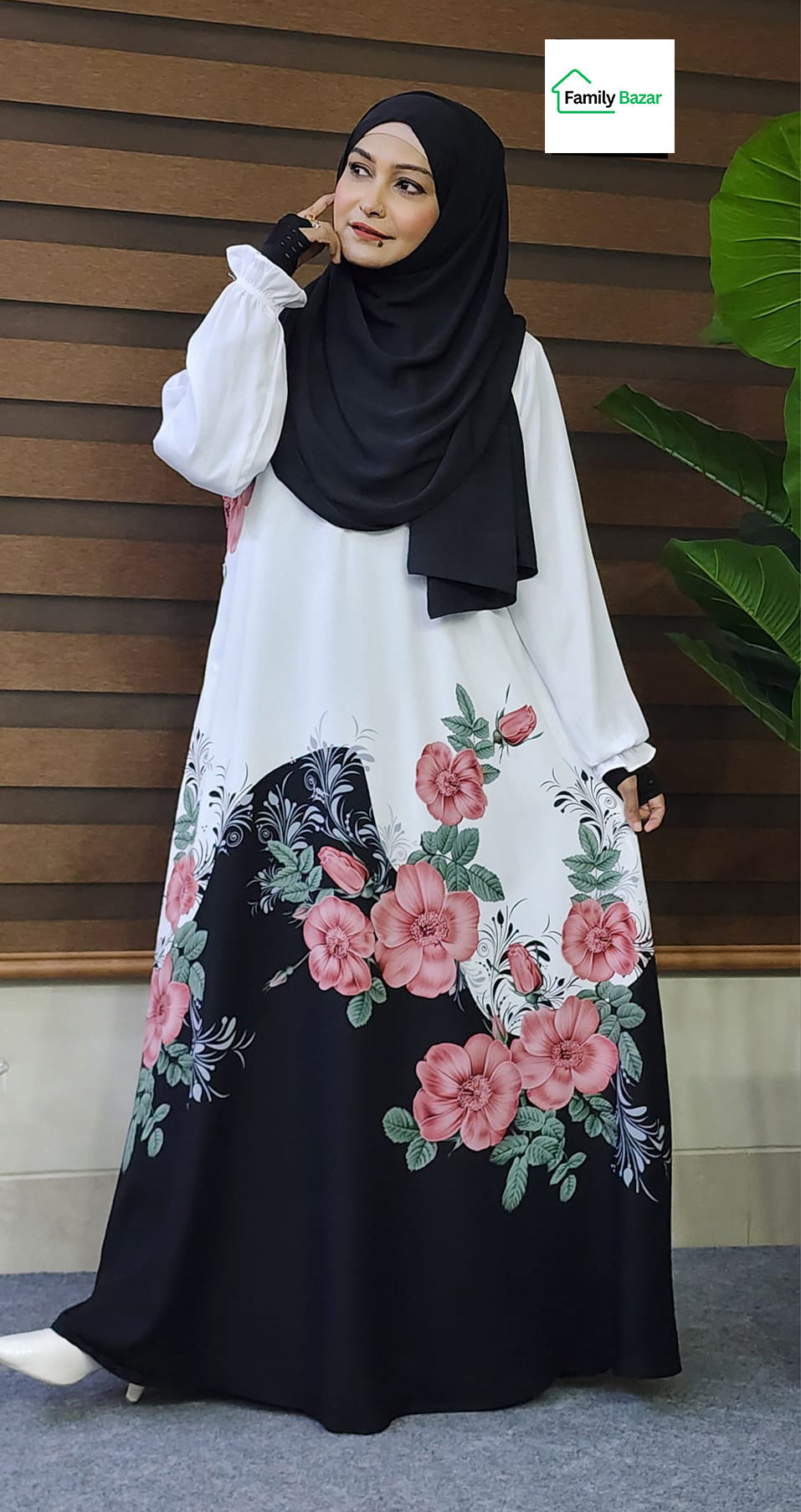 Flower print borka