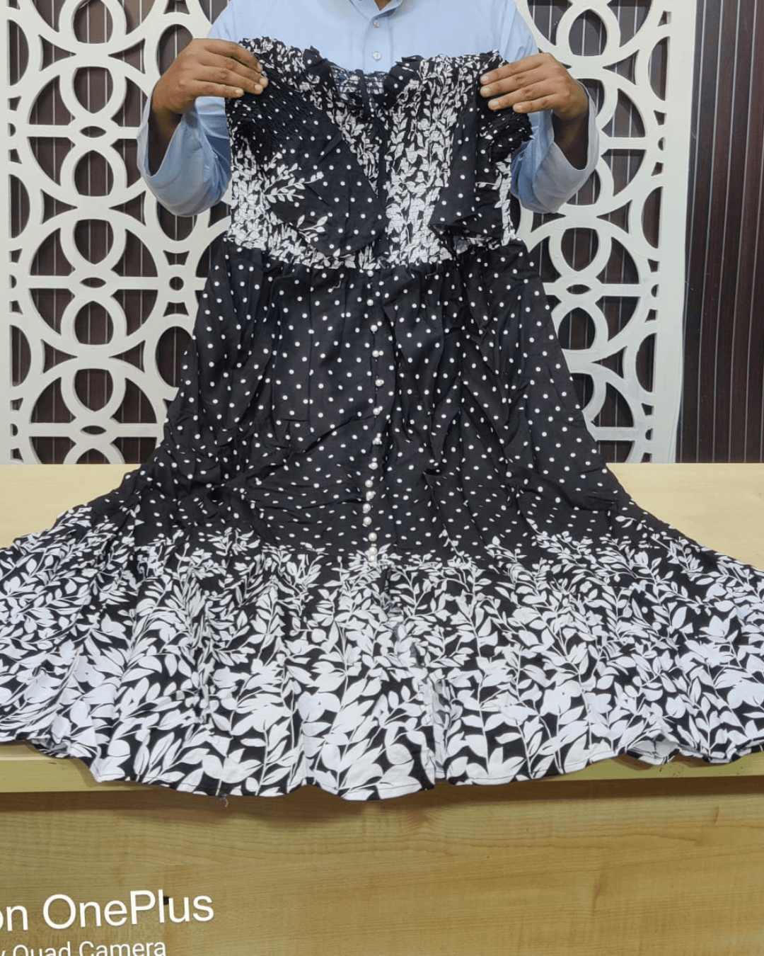 চায়না সফ্ট লিলেন কাপরের ওয়ান পিছ গাউন